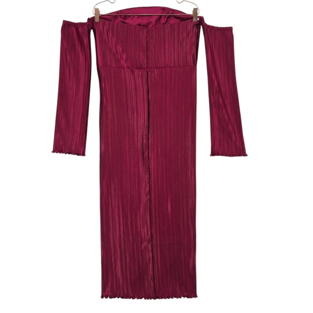 L'IDEE Anthropologie Women 12 Gatsby Convertible Midi Dress Oxblood Red Wine NWT - Picture 3 of 16